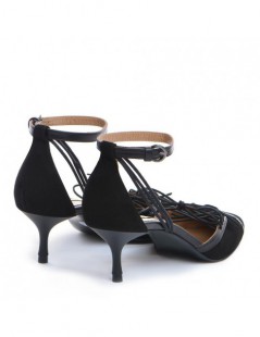 Pantofi Stiletto Piele Naturala Negru Rihanna - The5thelement.ro