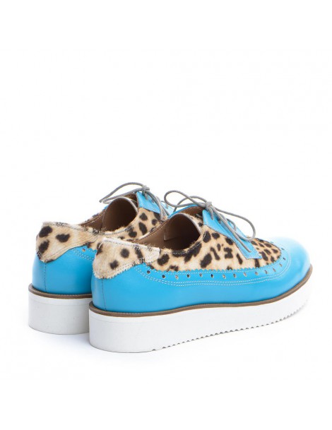 Pantofi oxford dama piele naturala Bleu - The5thelement.ro