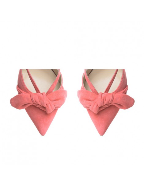 Pantofi Stiletto Piele Naturala Rose Bow Sasha - The5thelement.ro
