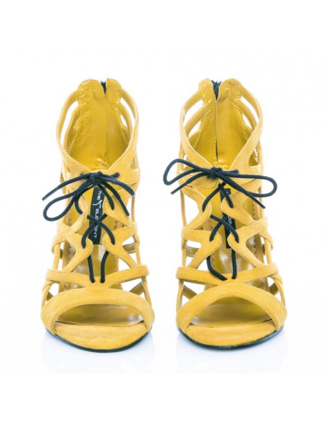 Sandale dama Cosmopolitan Yellow Piele Naturala - The5thelement.ro