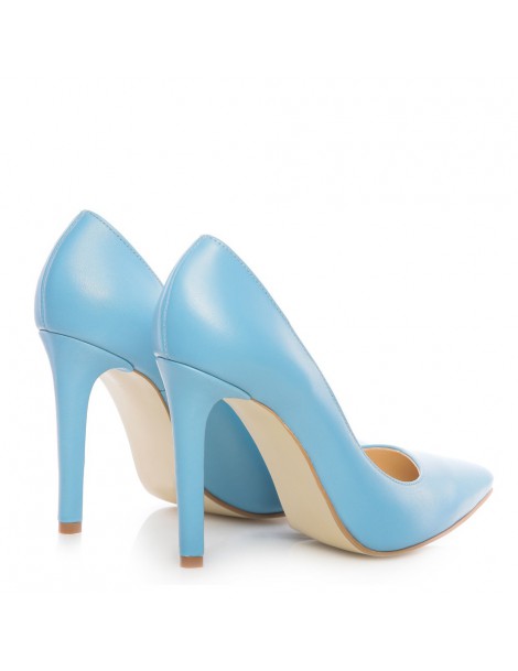 Pantofi Stiletto Piele Naturala Bleu Serenity - The5thelement.ro