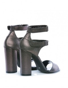 Sandale dama Strap Zone Dark Brown Piele Naturala - The5thelement.ro