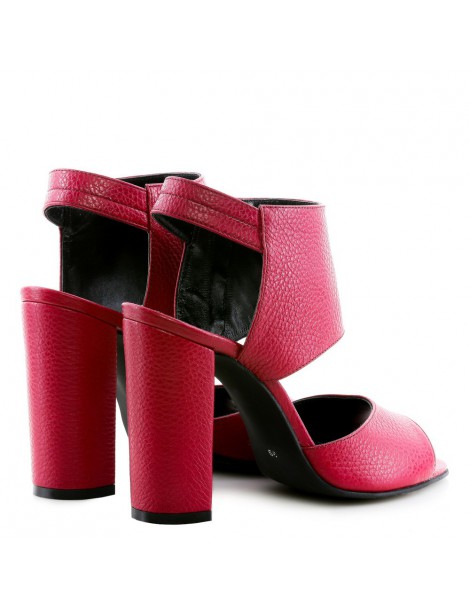 Sandale dama Titanium Burgundy Piele Naturala - The5thelement.ro