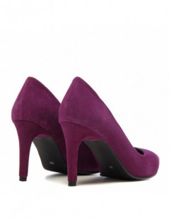 Pantofi stiletto piele naturala Purple Velvet - The5thelement.ro
