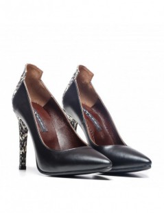 Pantofi stiletto piele naturala Cindy Negru - The5thelement.ro