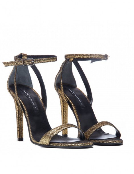 Sandale dama piele naturala Simple Gold Sparkle - The5thelement.ro