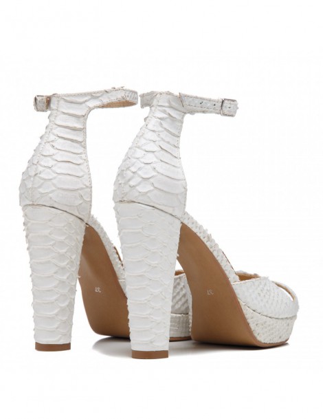Sandale dama The 70's White Piele Naturala - The5thelement.ro