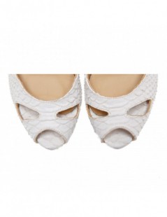 Sandale cu platforma piele naturala White The 70's - The5thelement.ro